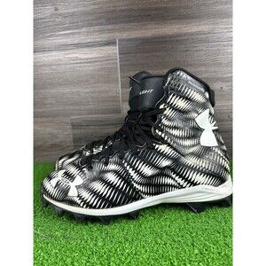 Under Armour Mens Cleats‎ Size 8 Black White Clutch Fit Highlights
